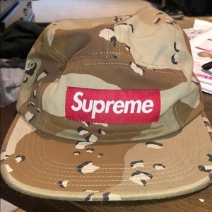 Authentic Supreme Camo 5 panel hat